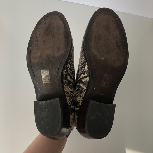 Sam Edelman Snake Skin Heeled Booties 7.5 - Picture 7 of 8